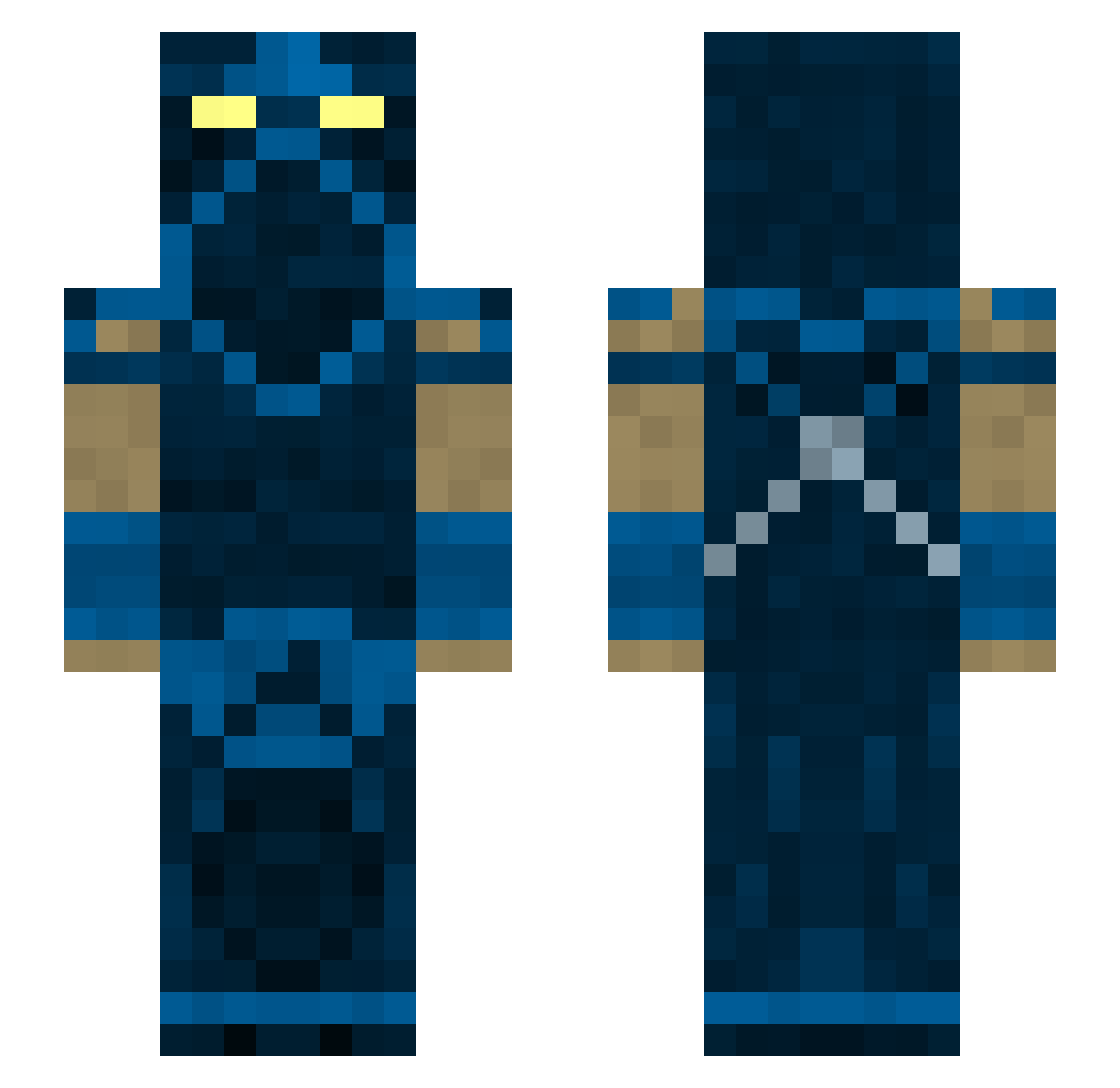 Sybille Minecraft skin, front and back view