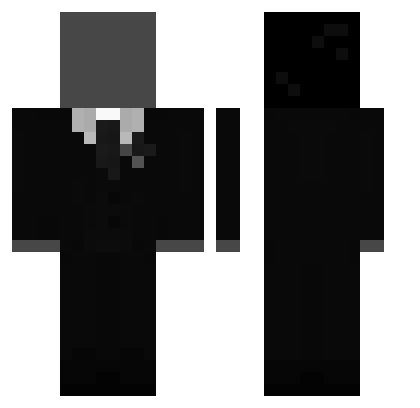 Azvxy Minecraft skin, front and back view