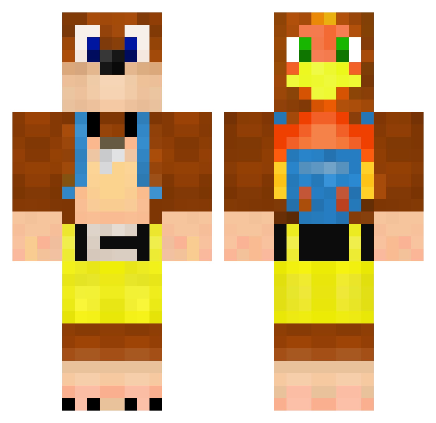 ClapYouWithSucuk Minecraft skin, front and back view