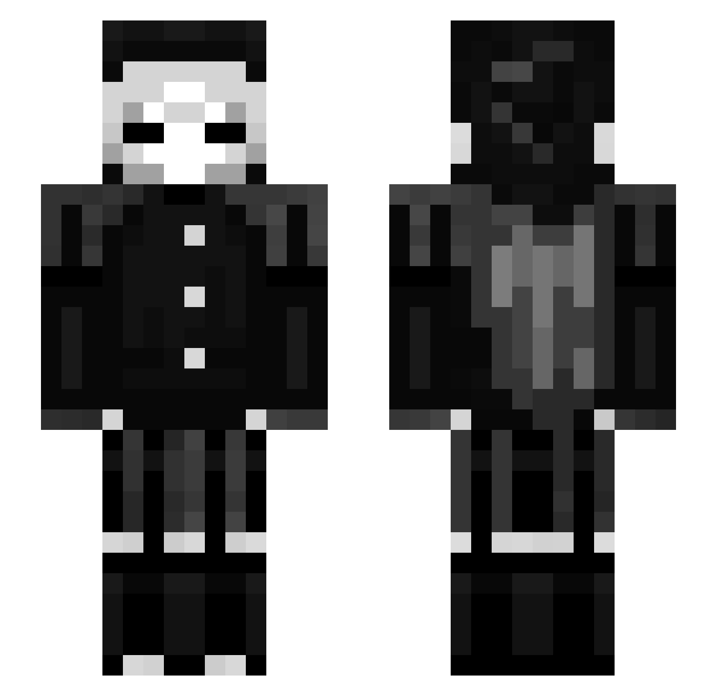 mildu_ Minecraft skin, front and back view