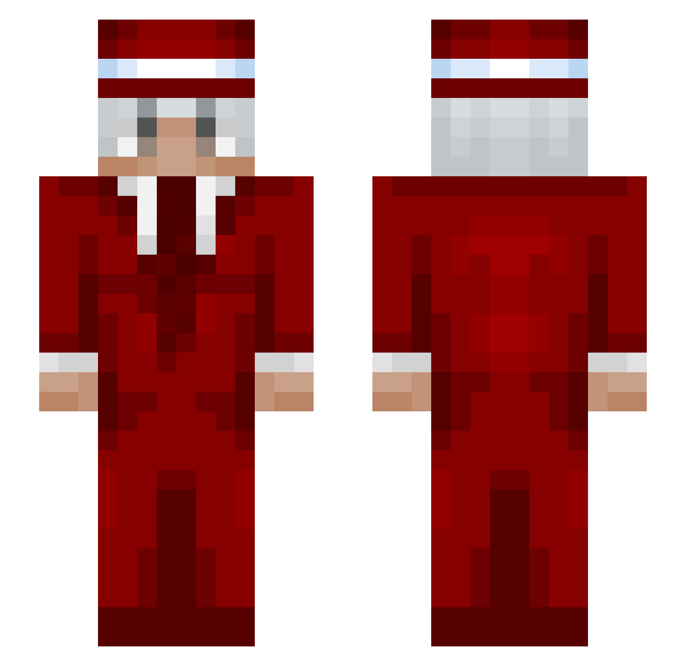Kreckk Minecraft skin, front and back view