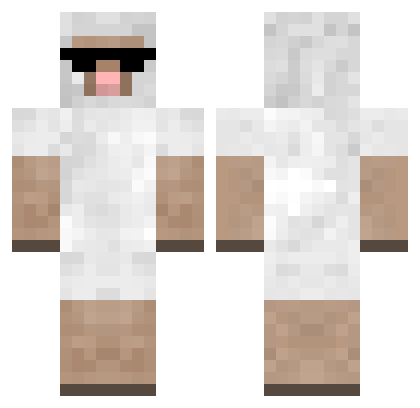 sysheep Minecraft skin, front and back view