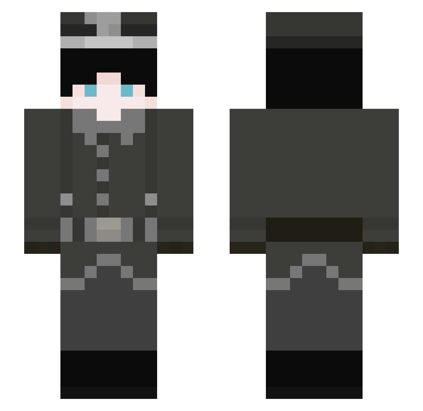 Einfach_Nee Minecraft skin, front and back view