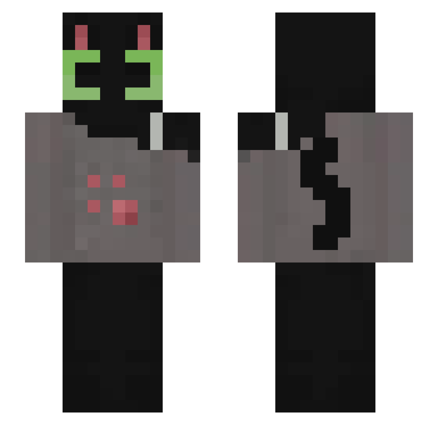 junipaww Minecraft skin, front and back view