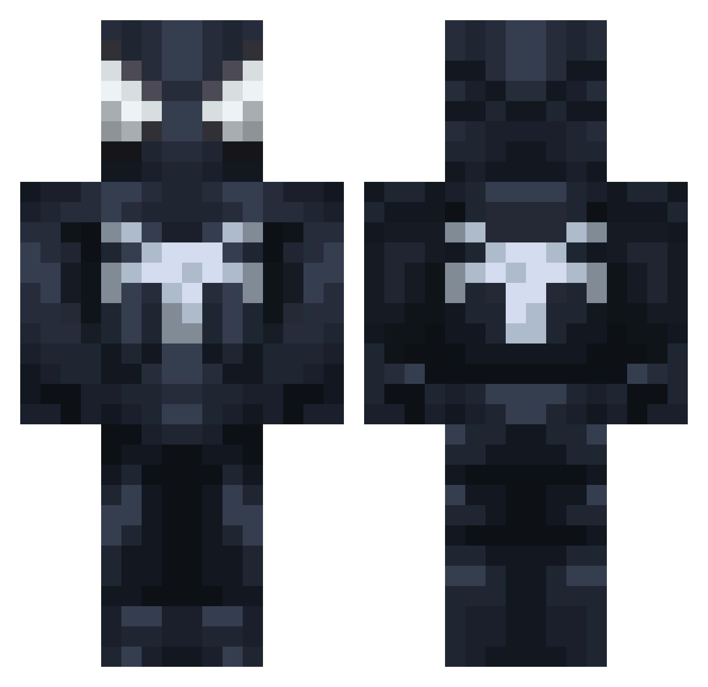 PieroTOP Minecraft skin, front and back view