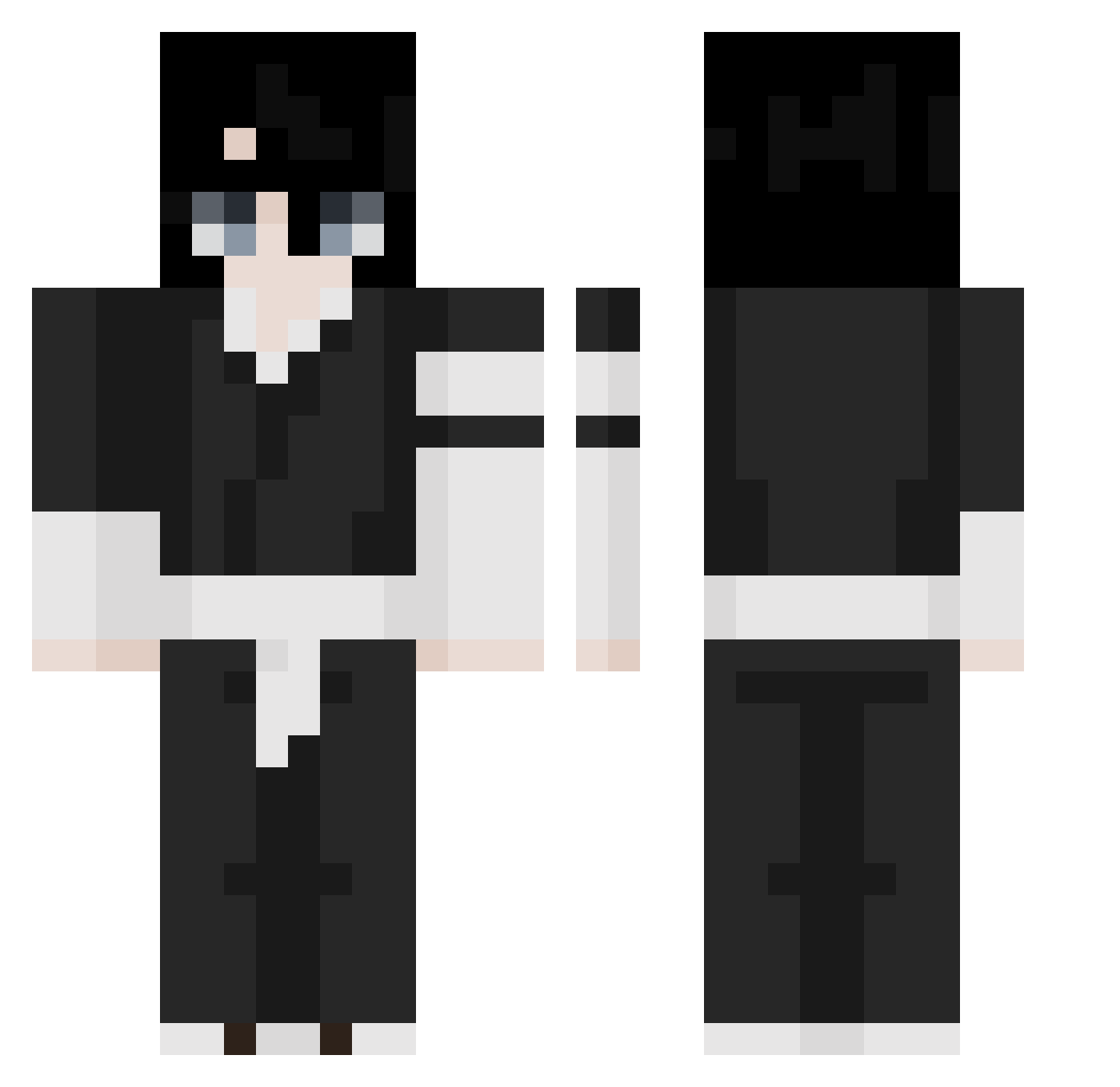 Tsungani Minecraft skin, front and back view