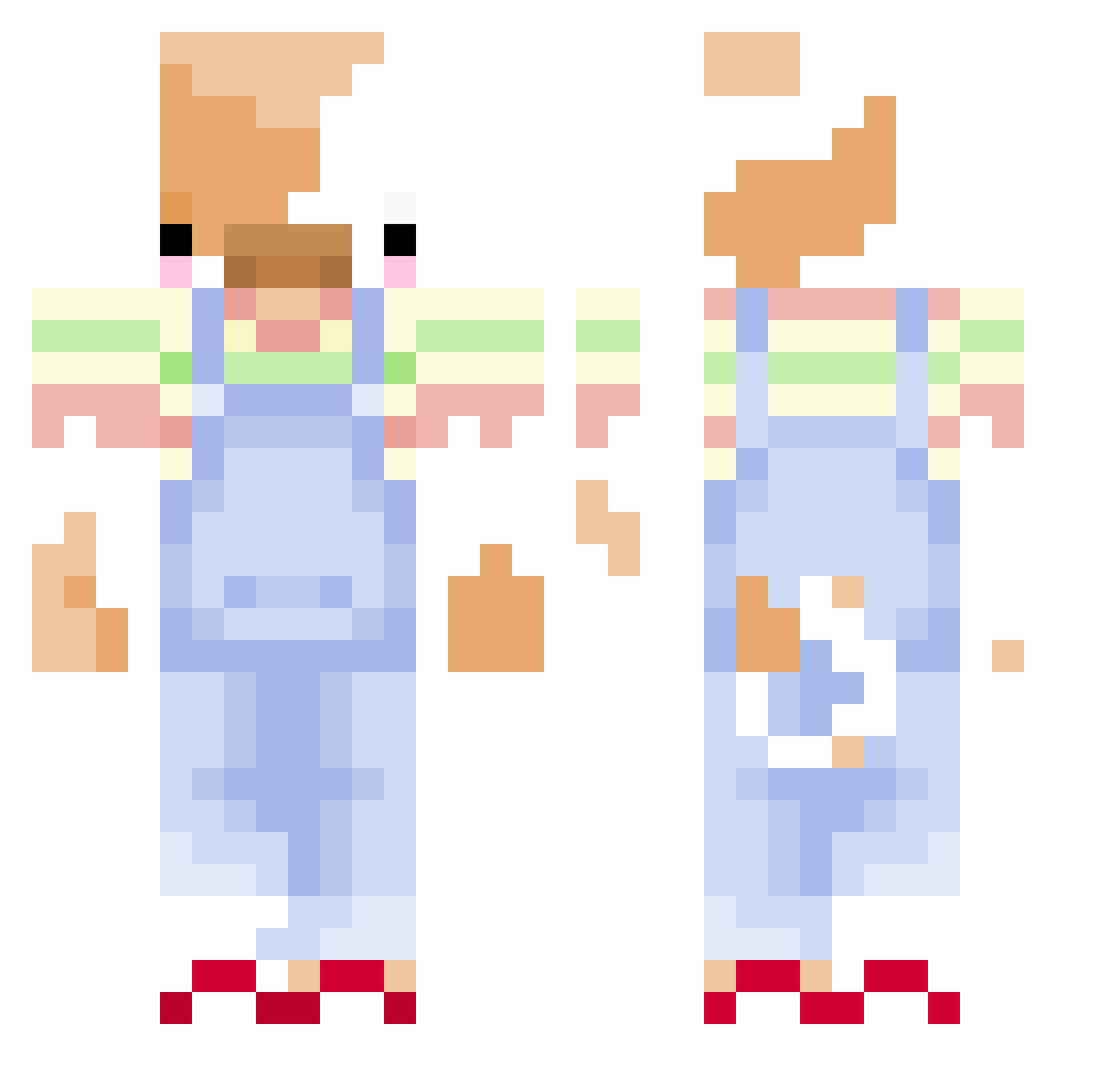 PoodleDoodleDoo Minecraft skin, front and back view