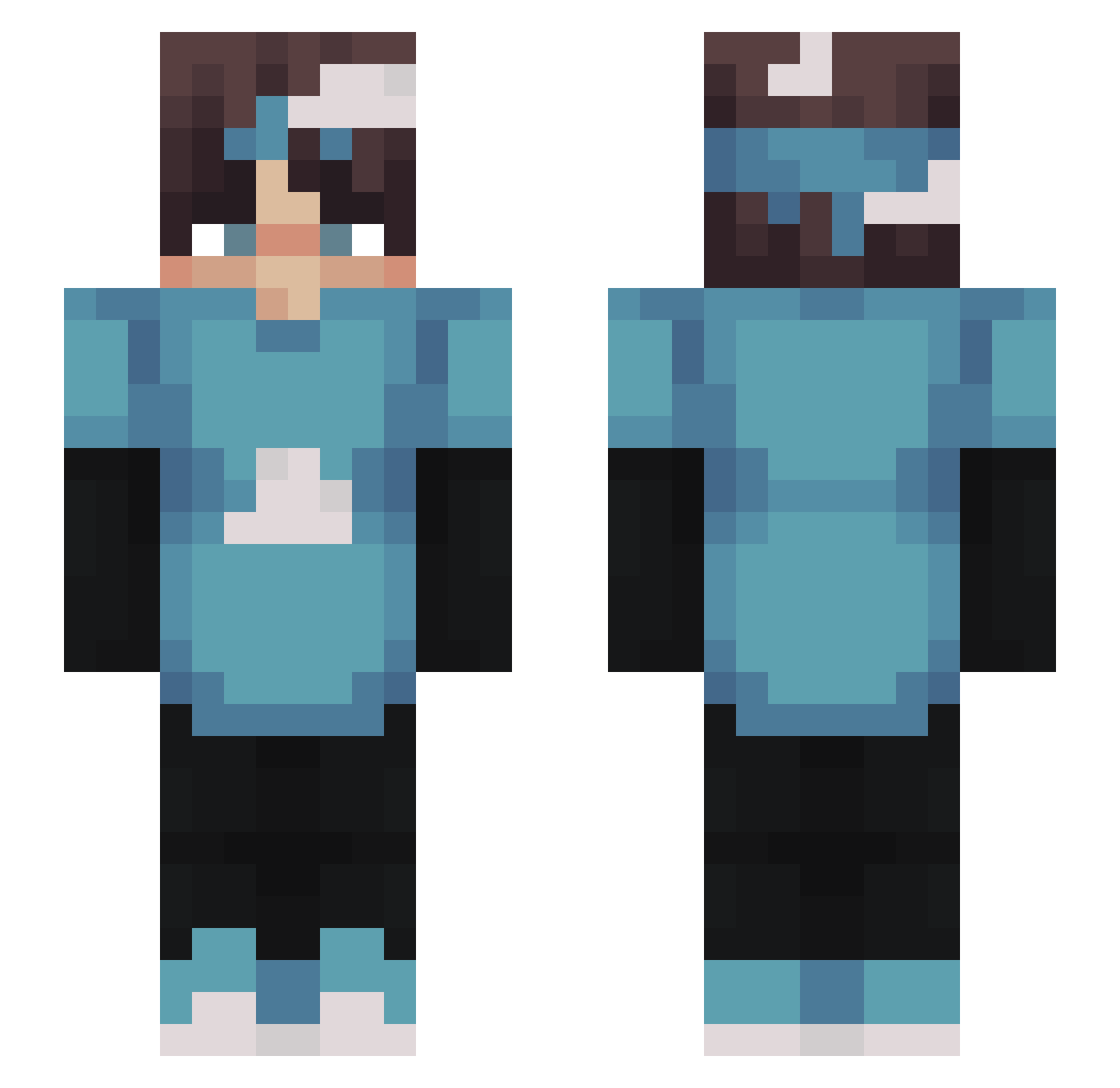 smartcloud Minecraft skin, front and back view