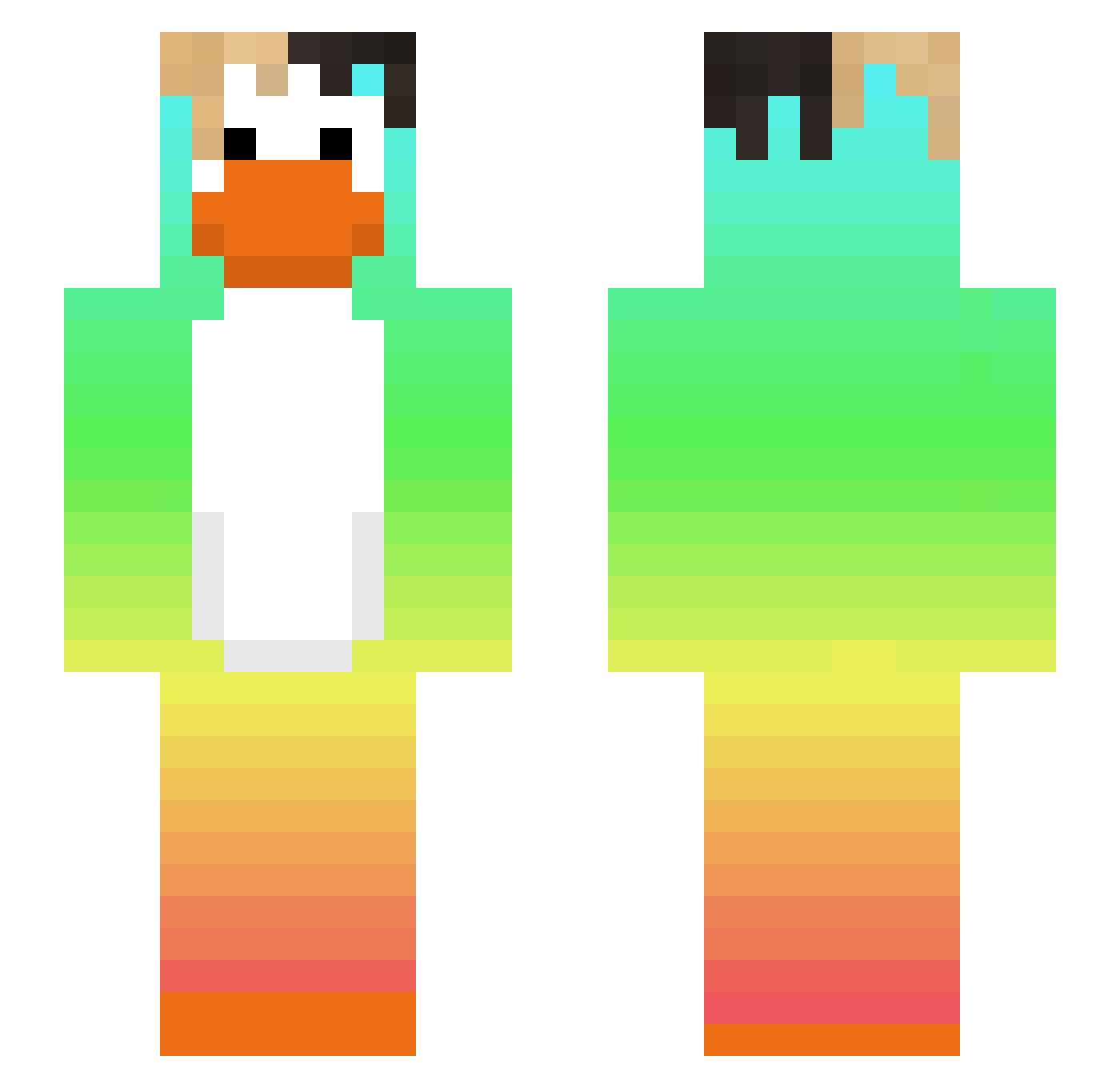 CHIMPKENS Minecraft skin, front and back view
