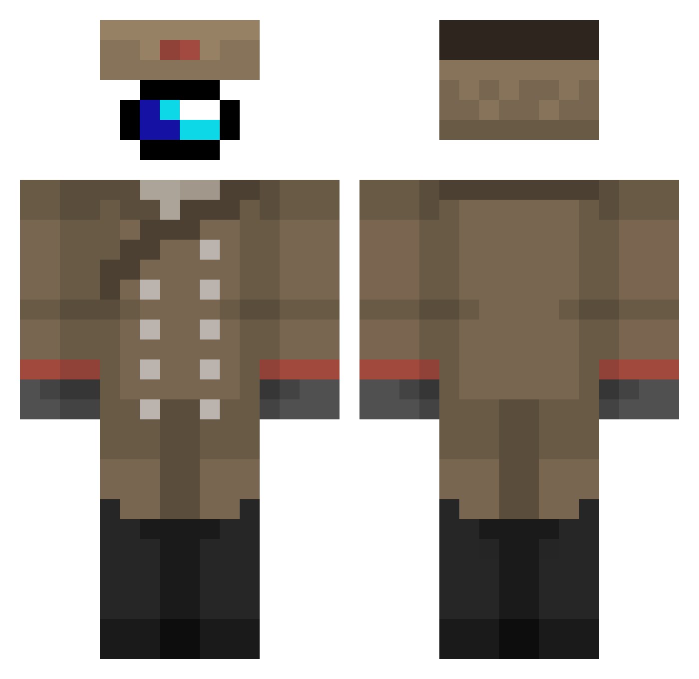 Tariceanu Minecraft skin, front and back view