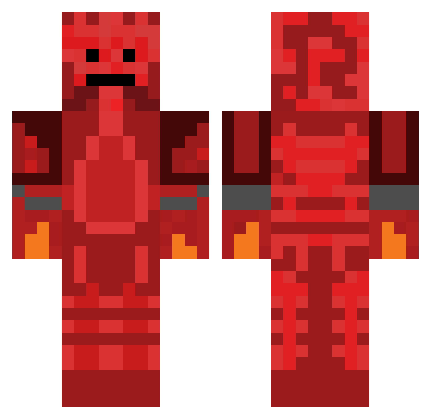 LiL_Crevette Minecraft skin, front and back view