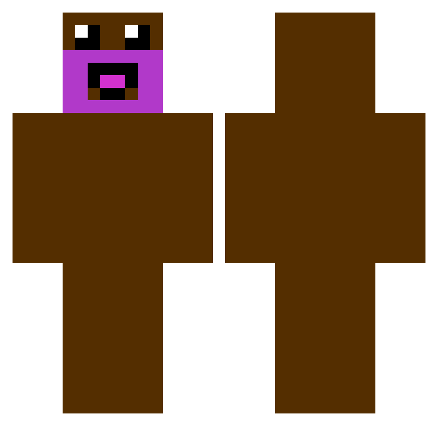 SanitaryLlama Minecraft skin, front and back view
