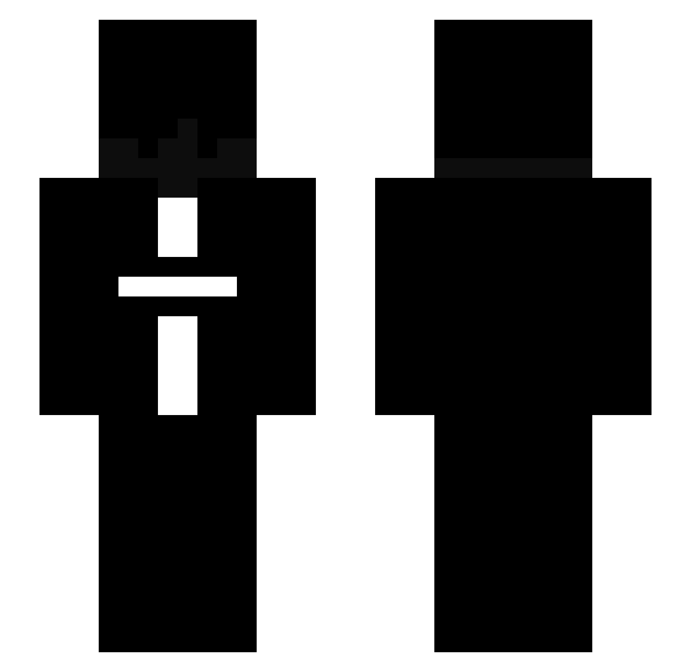 setzt Minecraft skin, front and back view