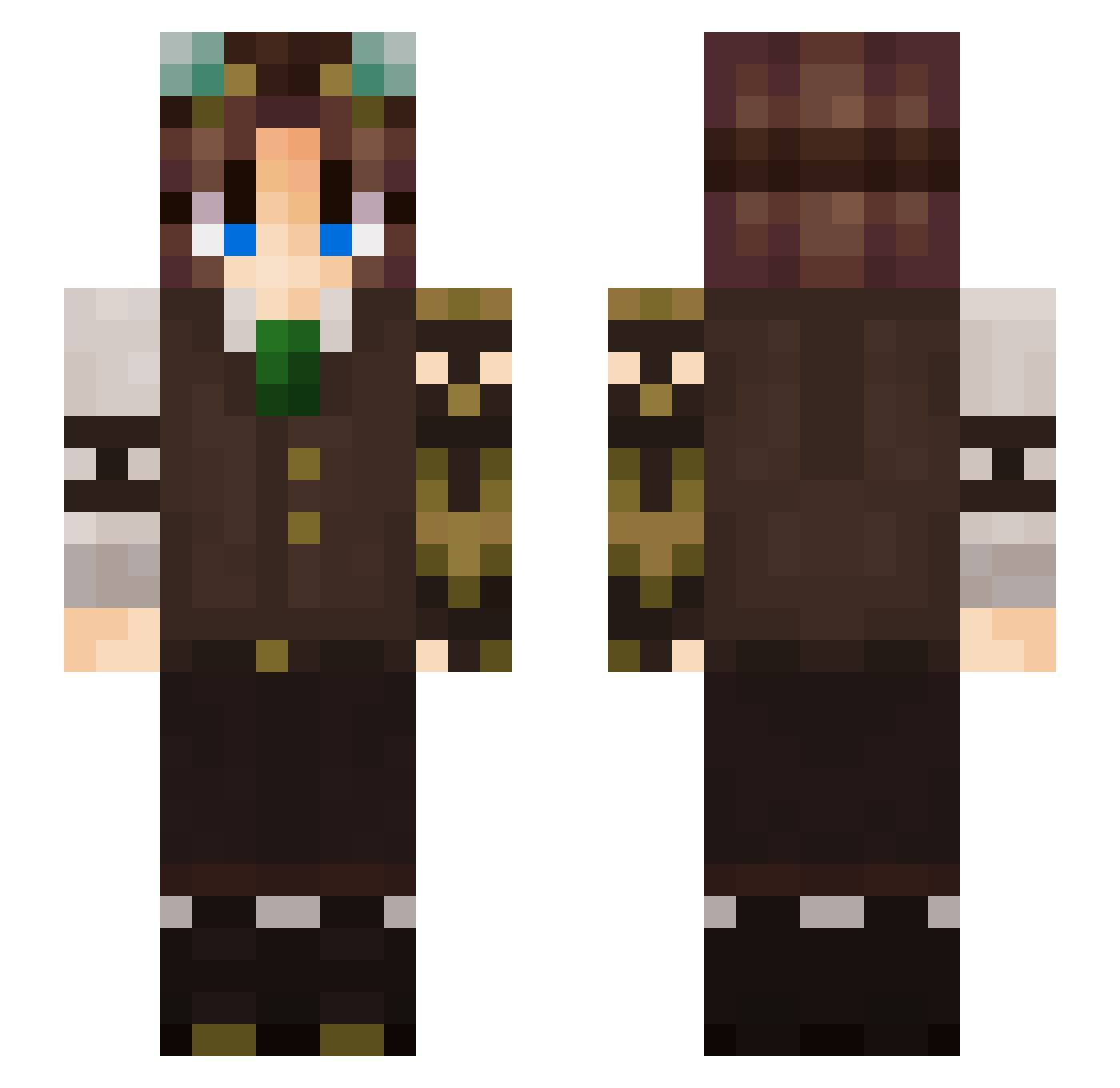 Lottie_245 Minecraft skin, front and back view