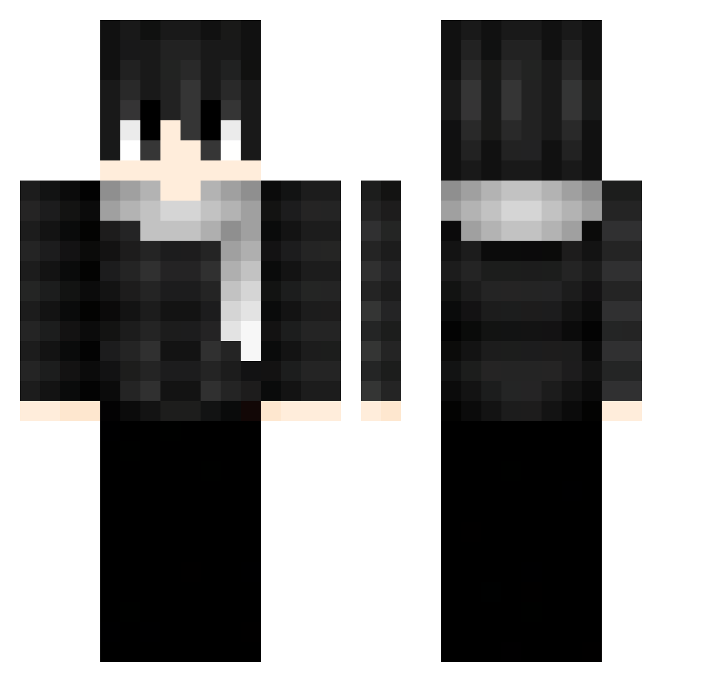 Teylorr Minecraft skin, front and back view
