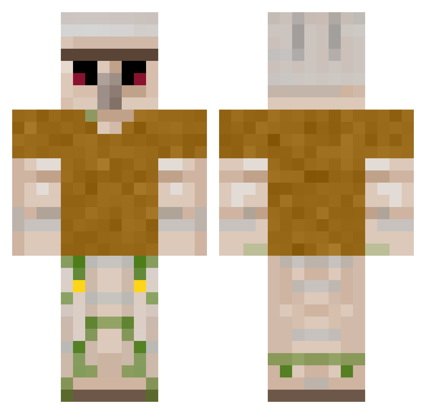 IWumboYouWumbo Minecraft skin, front and back view