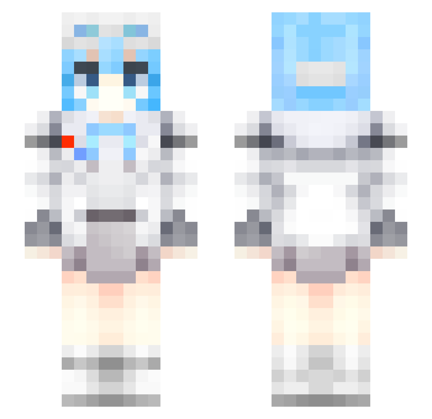 dibiews Minecraft skin, front and back view