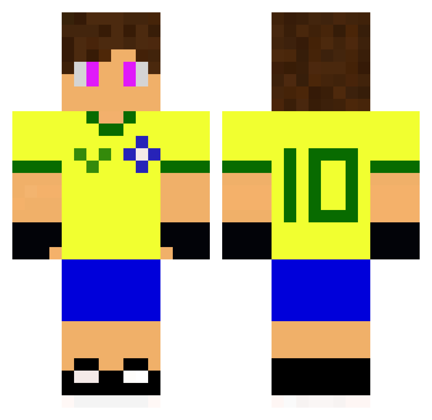 yS4ddy_ Minecraft skin, front and back view