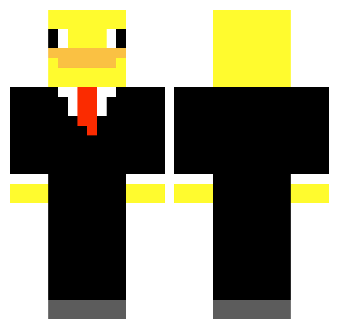 SkiftNavn Minecraft skin, front and back view