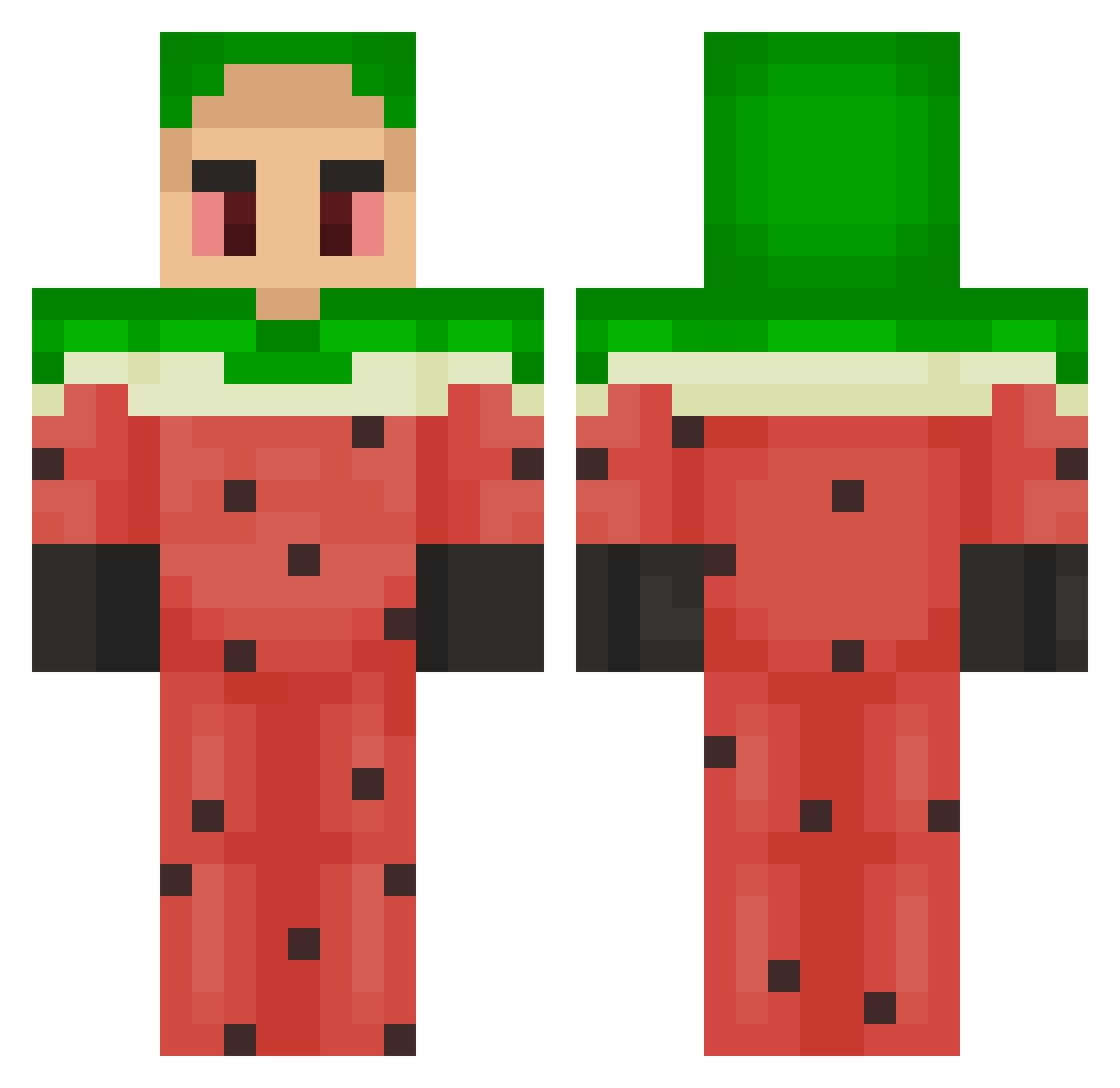 1makaweli Minecraft skin, front and back view