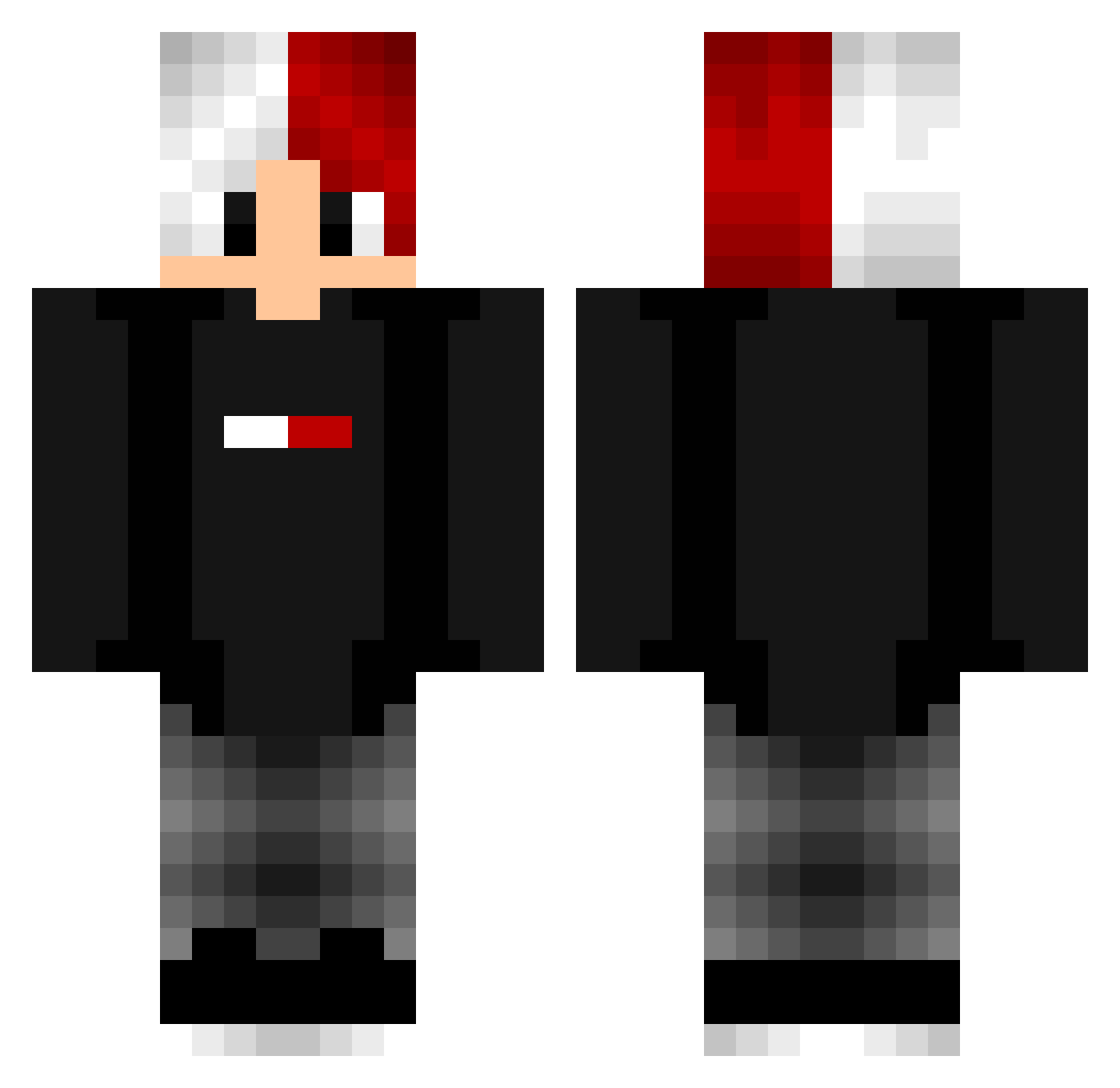 Athomsz Minecraft skin, front and back view