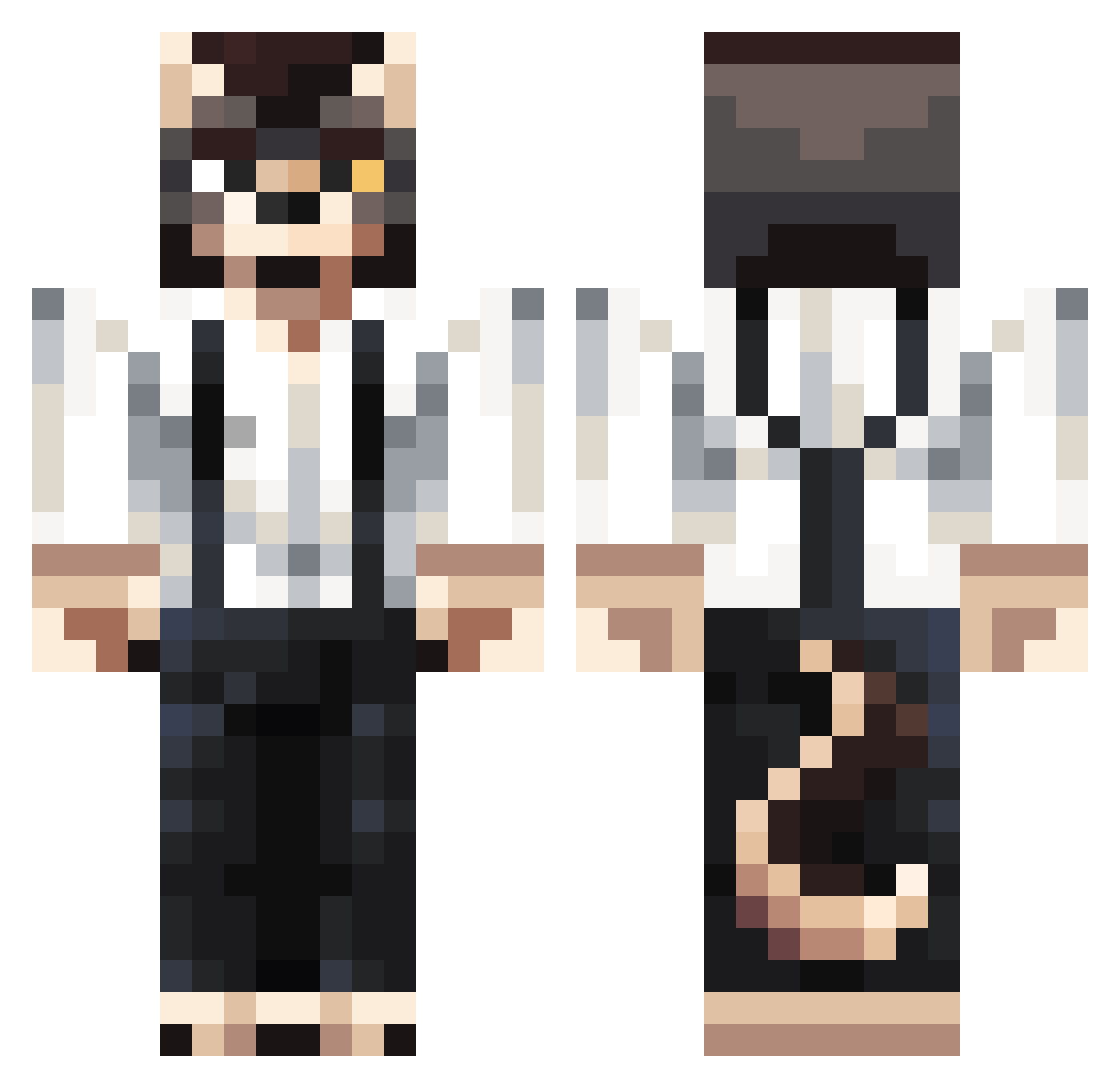 fizzbro Minecraft skin, front and back view