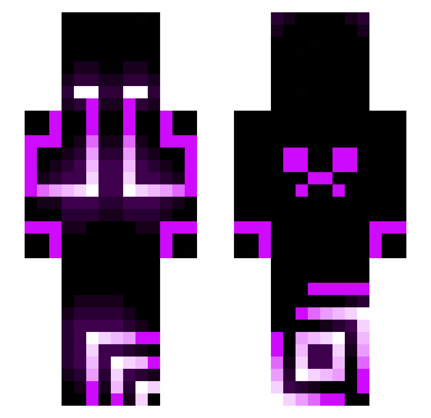 Magefirice Minecraft skin, front and back view