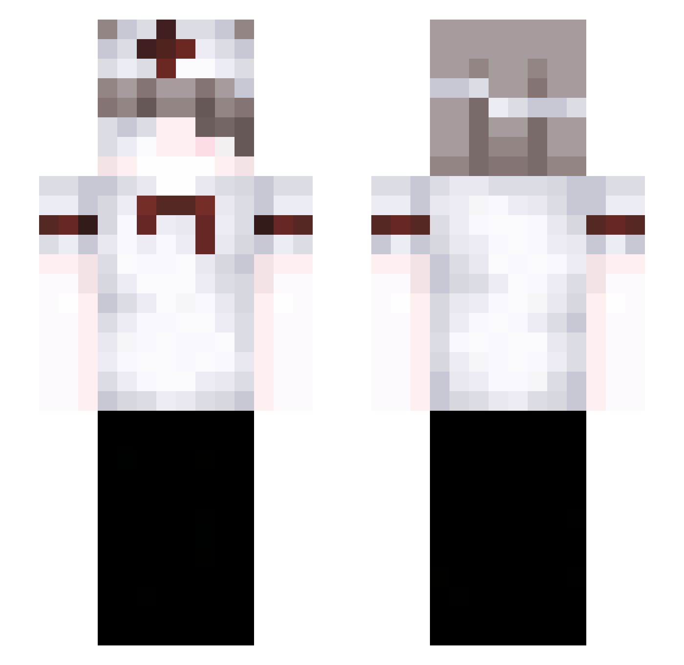 celicocat Minecraft skin, front and back view
