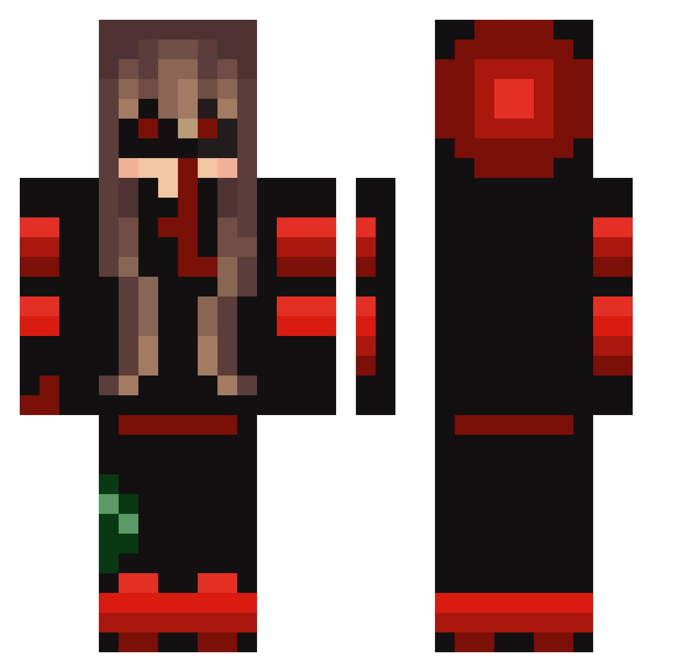 sydswi Minecraft skin, front and back view