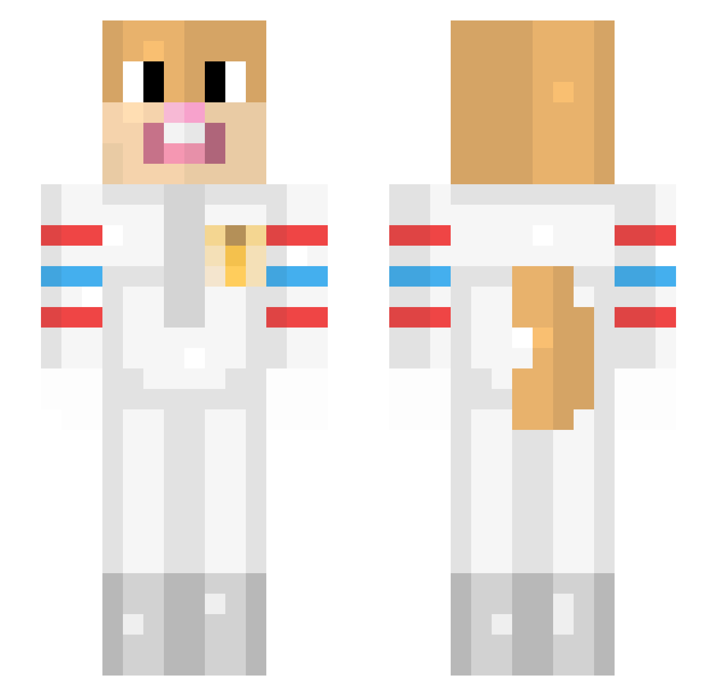 KurtTheYogurt Minecraft skin, front and back view