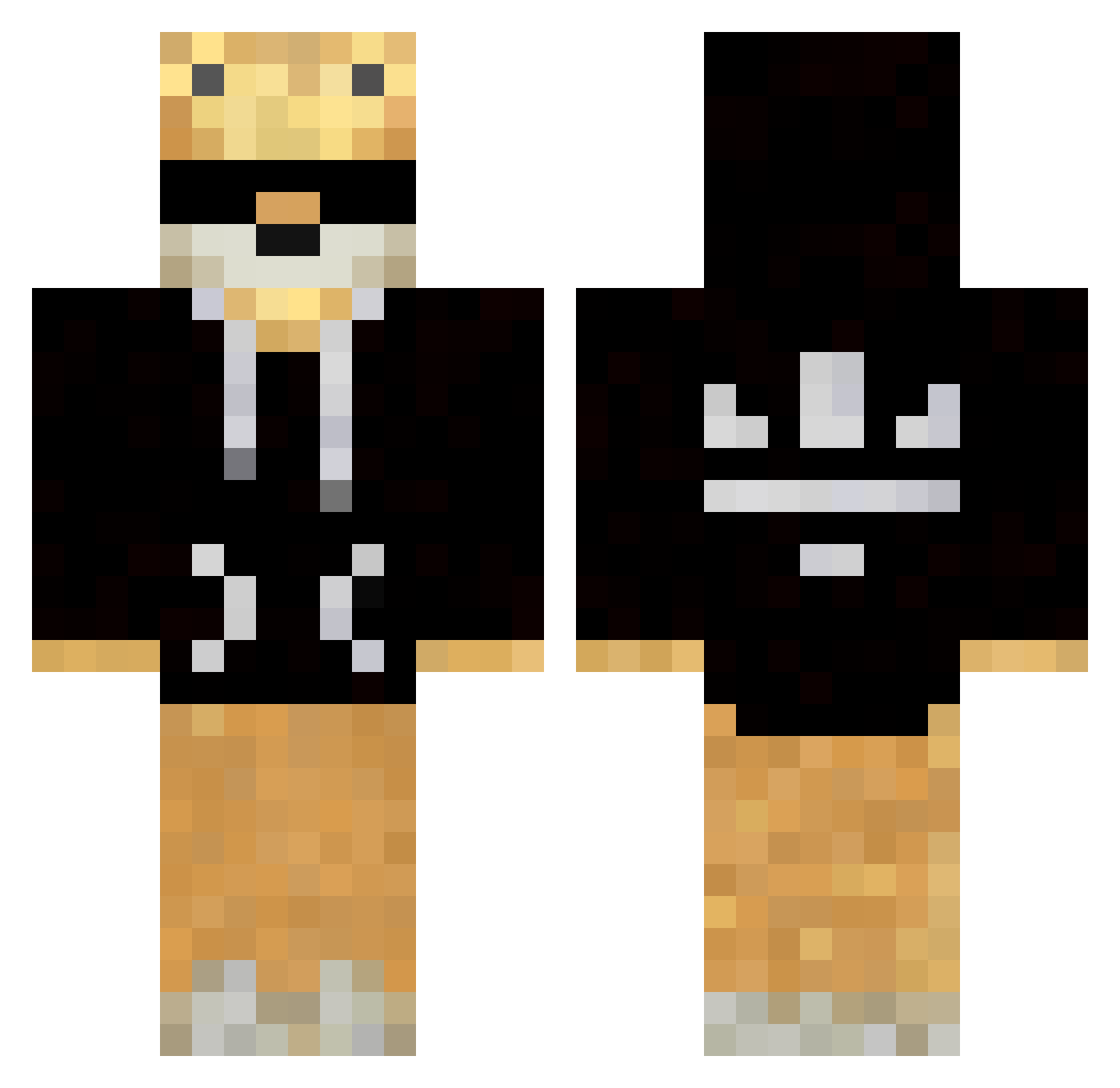 Powenz_ Minecraft skin, front and back view