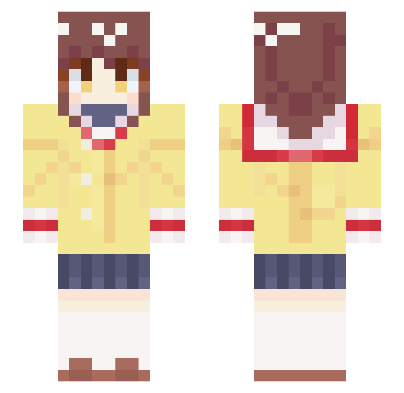 audreiy Minecraft skin, front and back view