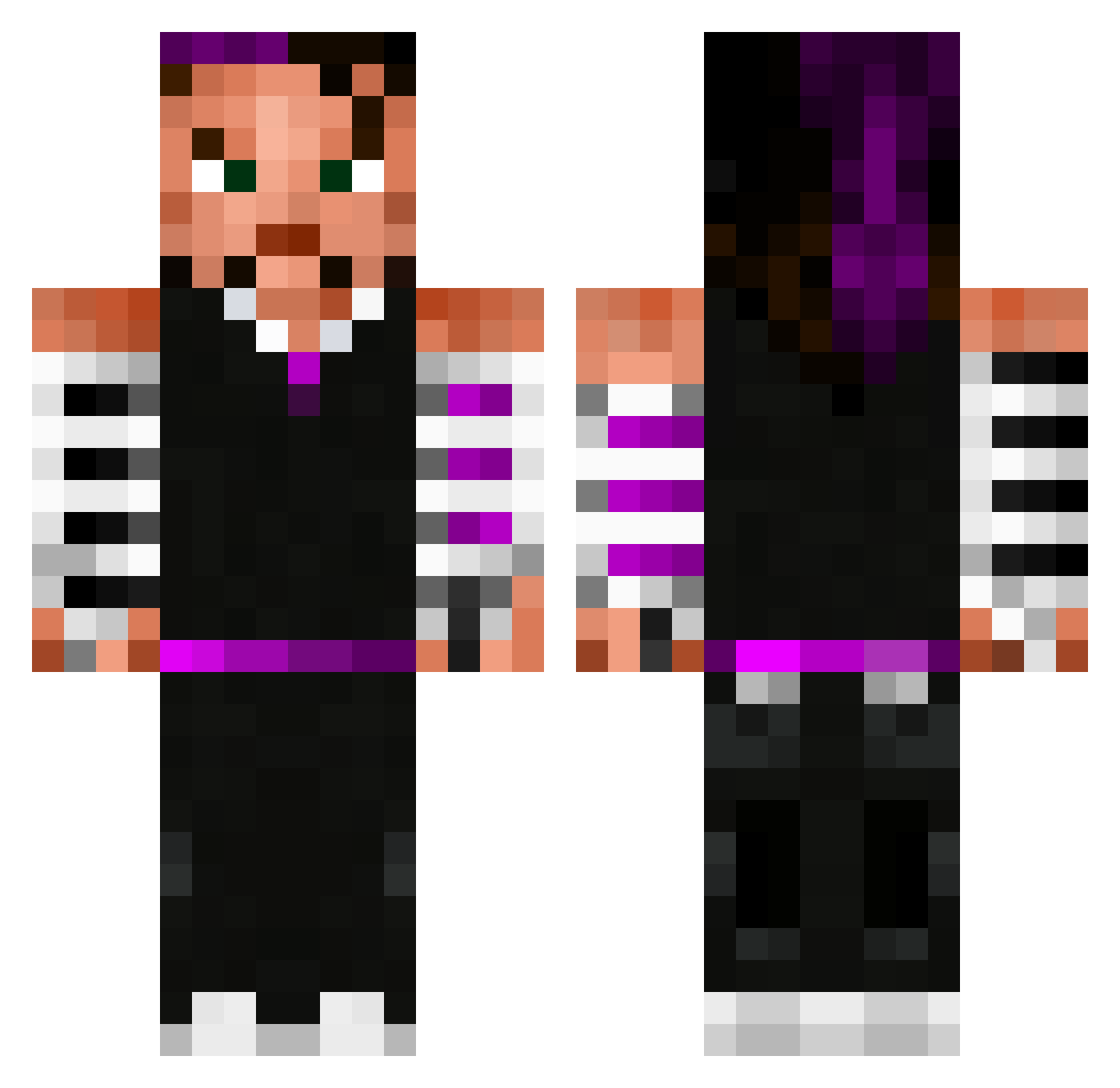 mzgdobronxs Minecraft skin, front and back view