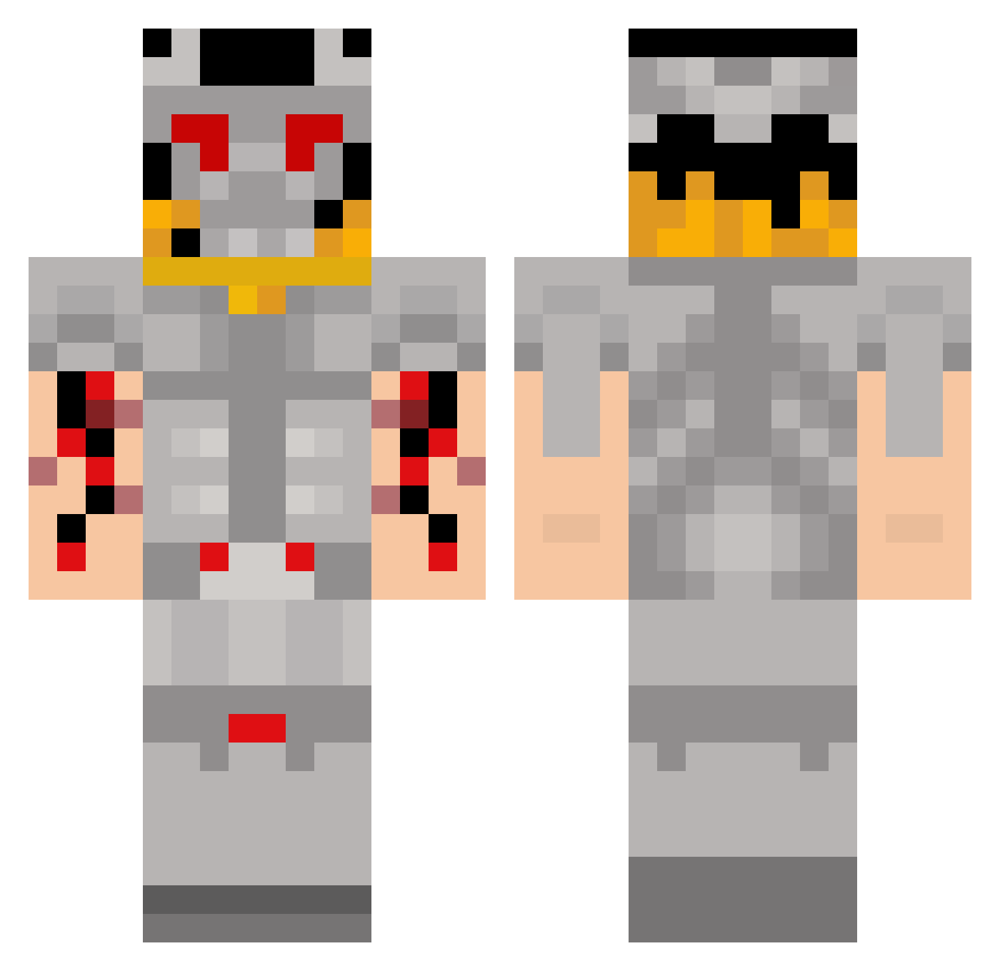 WildQuikee071 Minecraft skin, front and back view