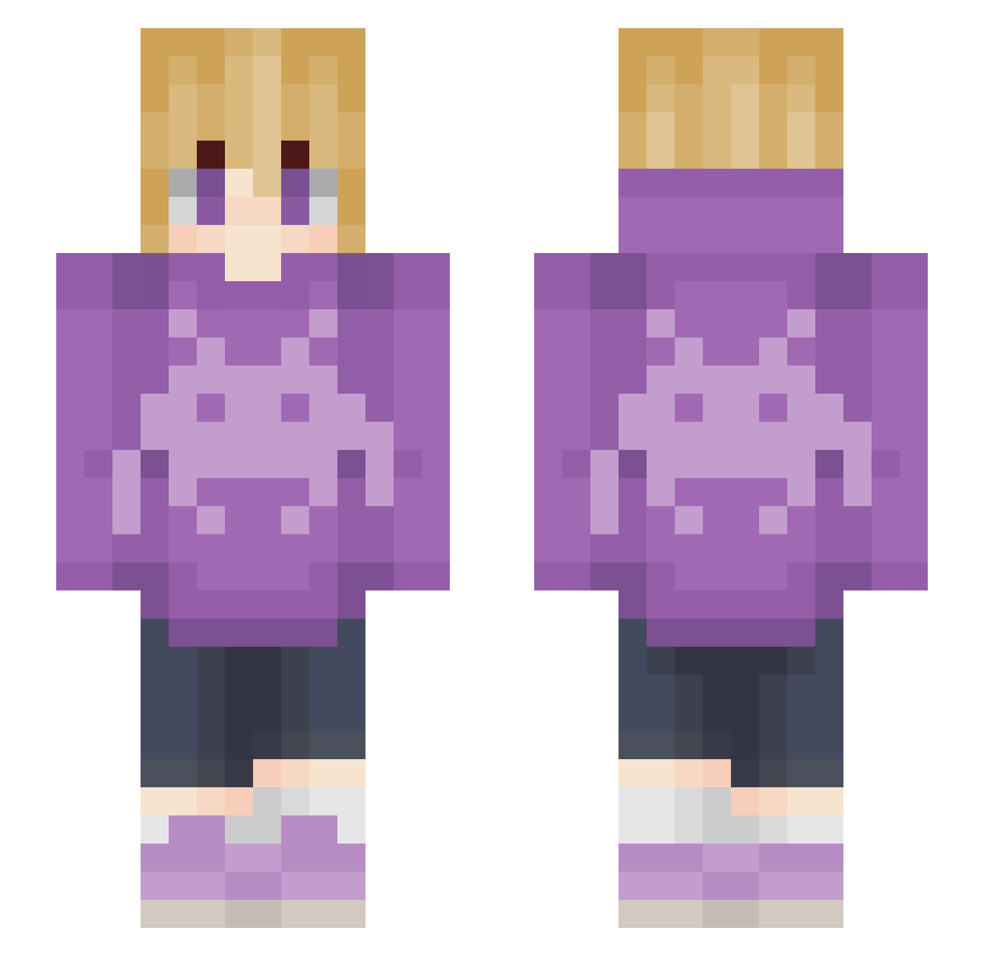 ThatOneSoyBean Minecraft skin, front and back view