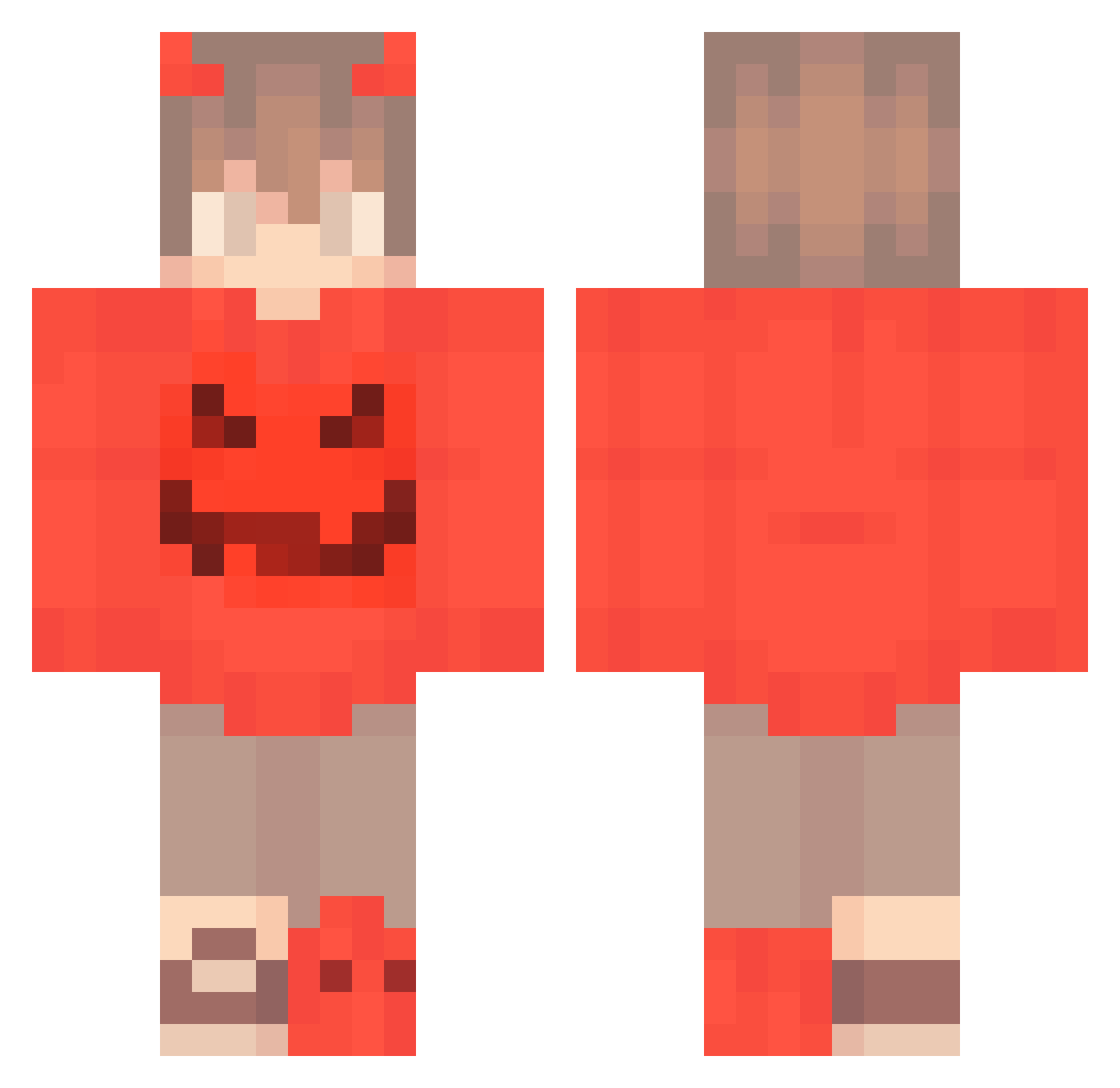 Godbin3877 Minecraft skin, front and back view