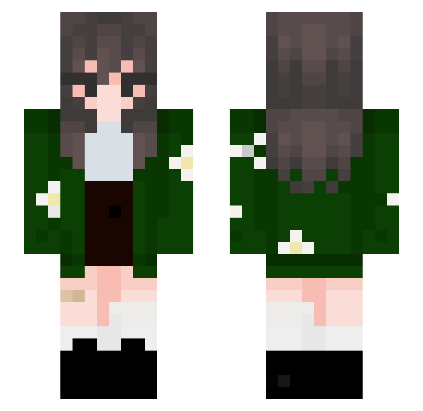 mile_yy Minecraft skin, front and back view