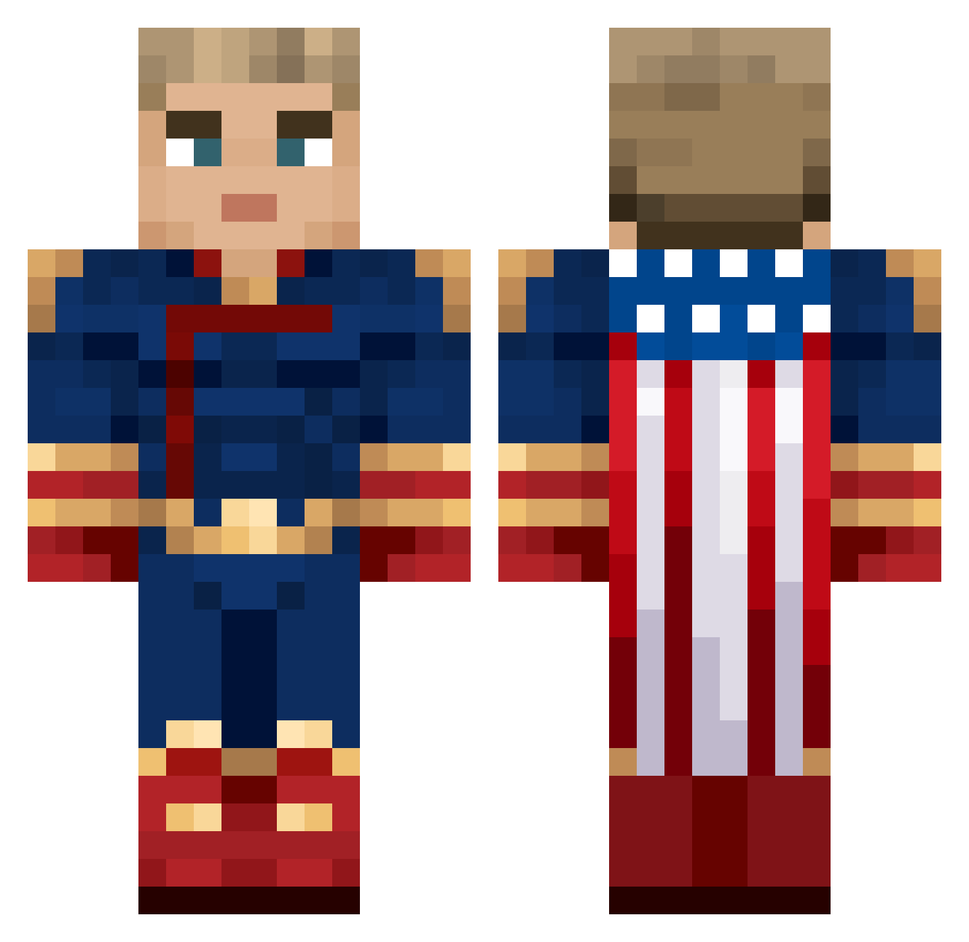 RamaHeredia Minecraft skin, front and back view