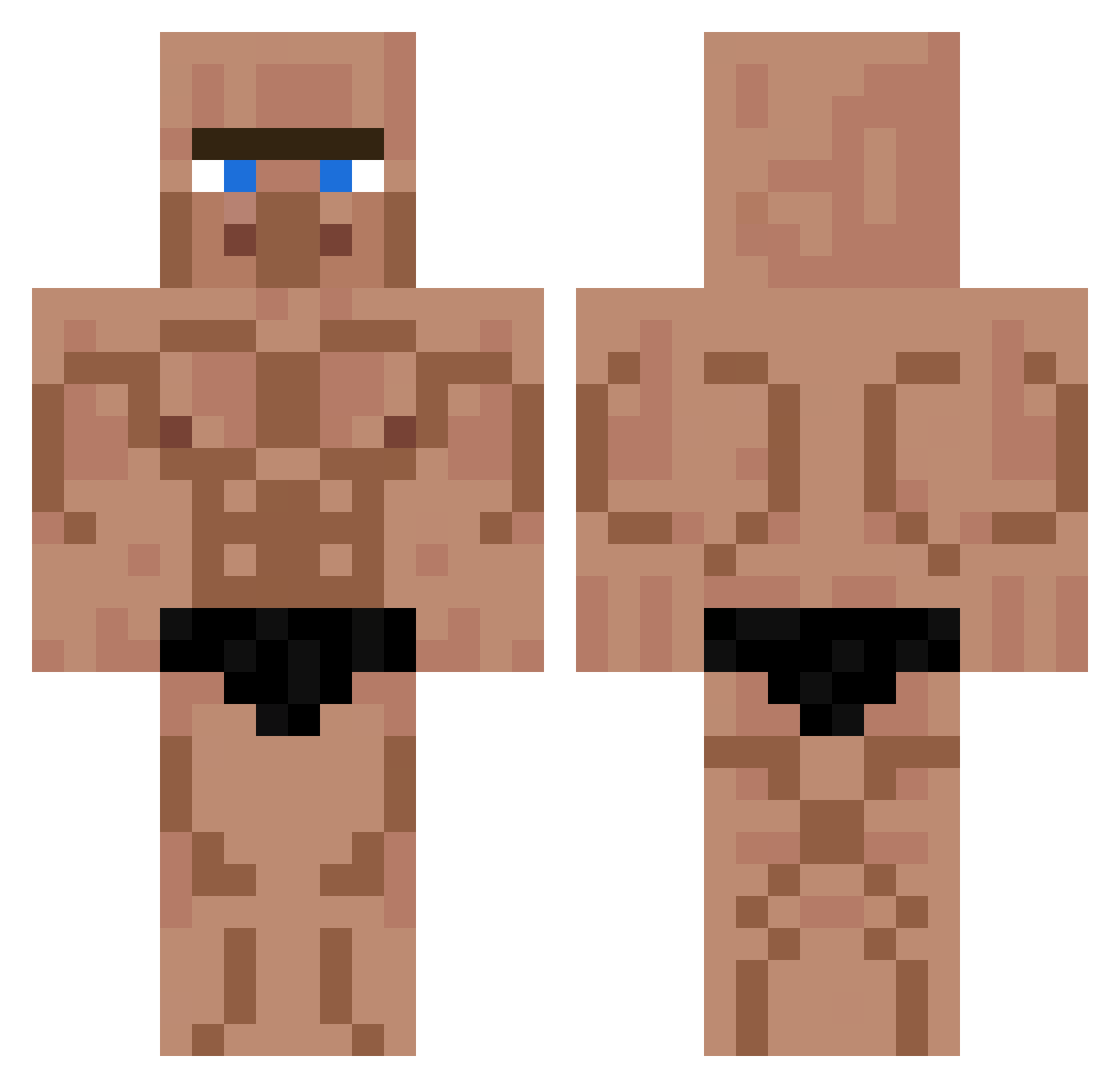 Sam_an_Eye Minecraft skin, front and back view