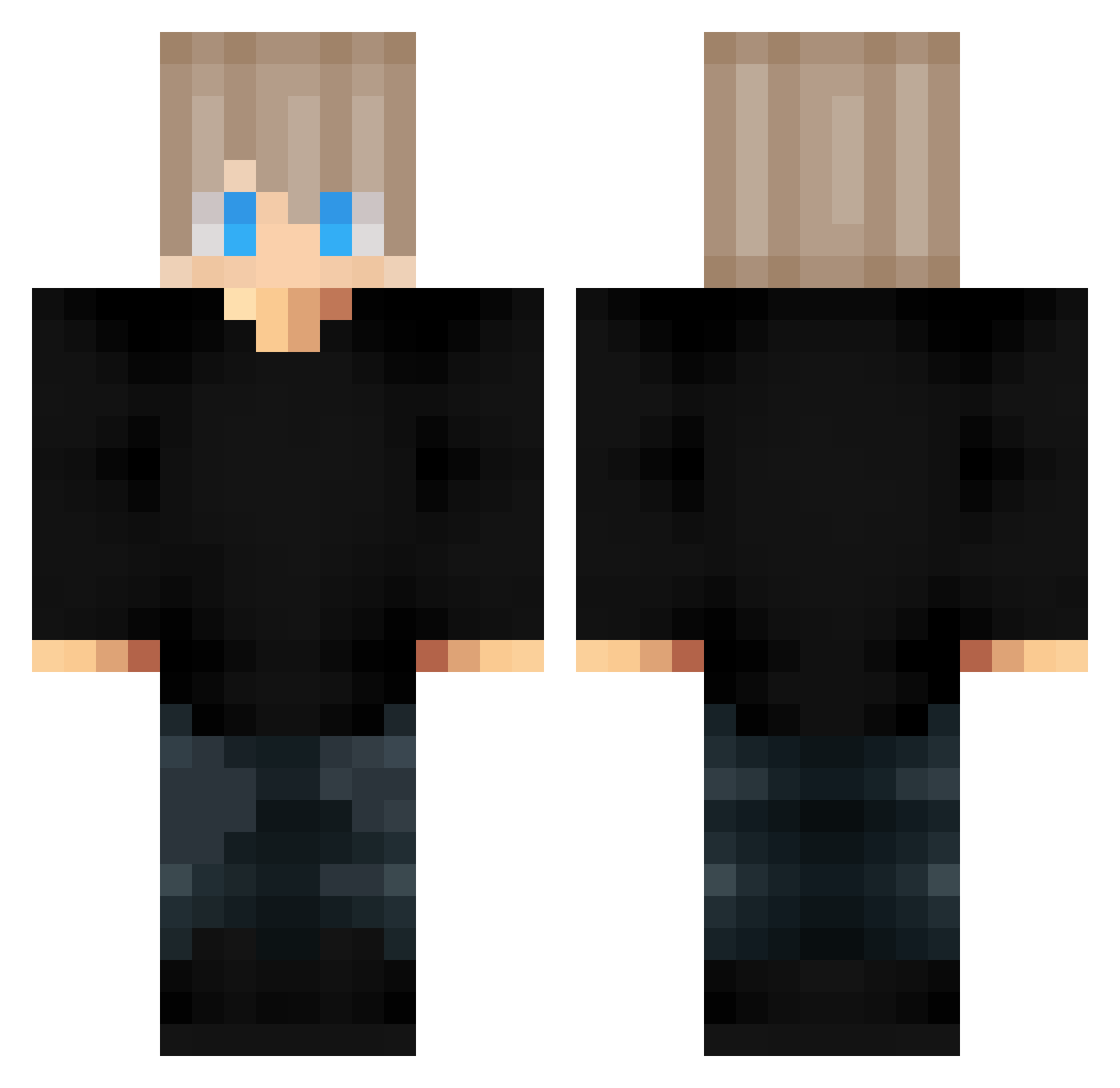 Tyso777 Minecraft skin, front and back view