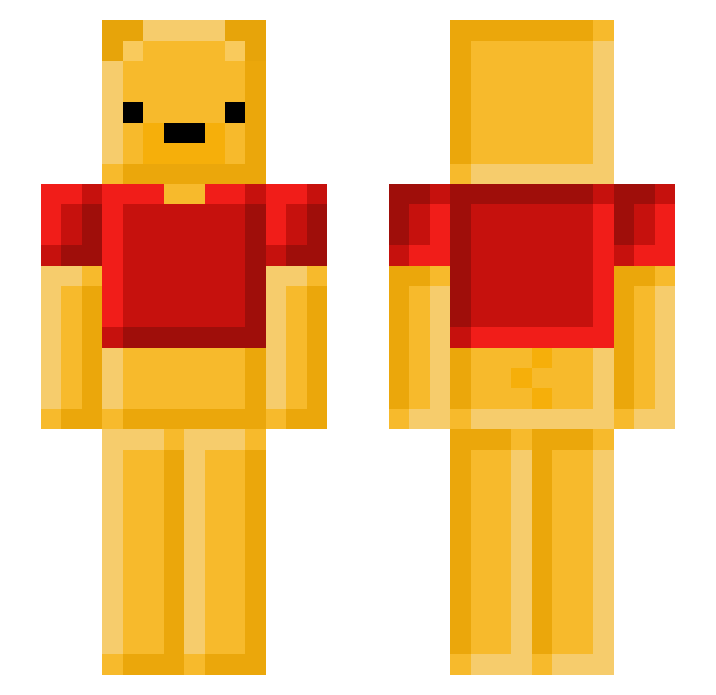 o_nug Minecraft skin, front and back view