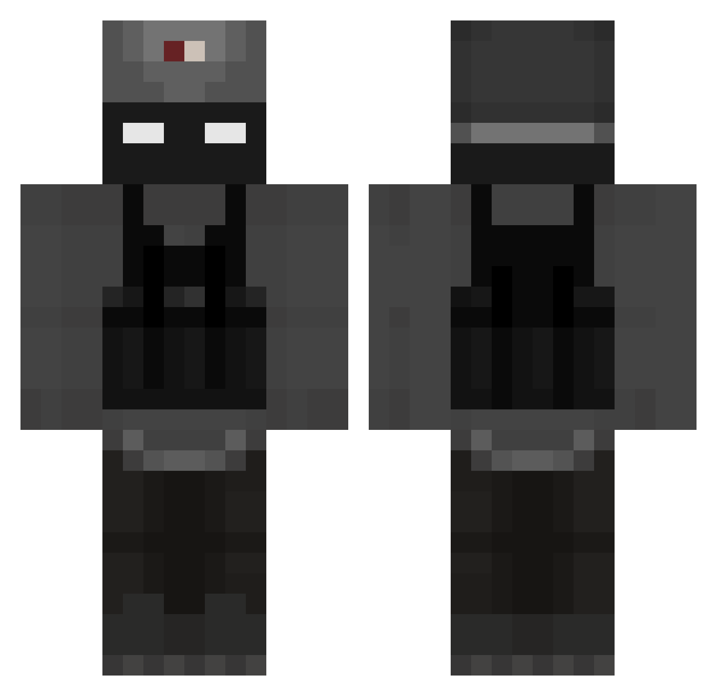 ILAIEIDT Minecraft skin, front and back view