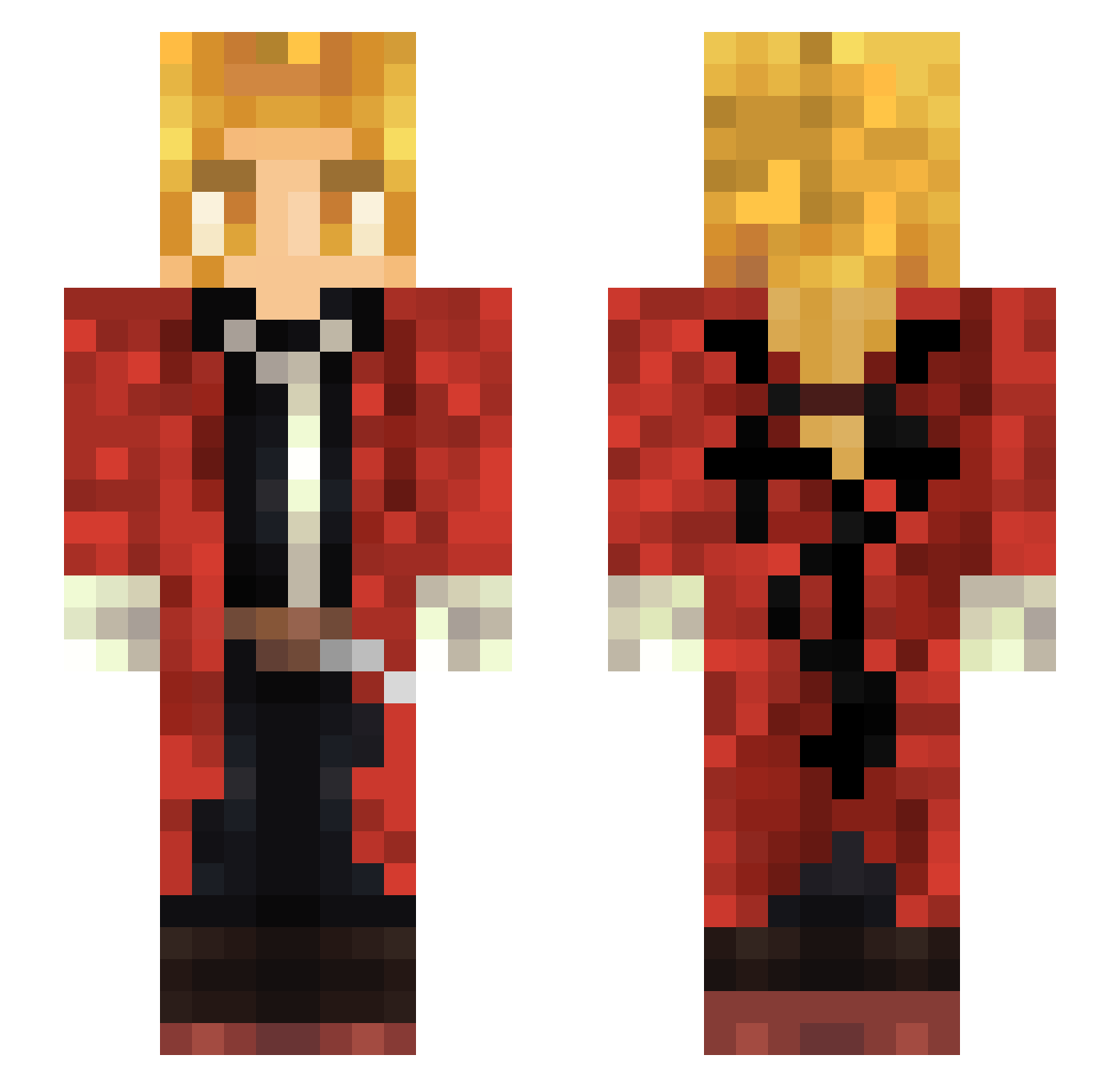 elrxcii Minecraft skin, front and back view
