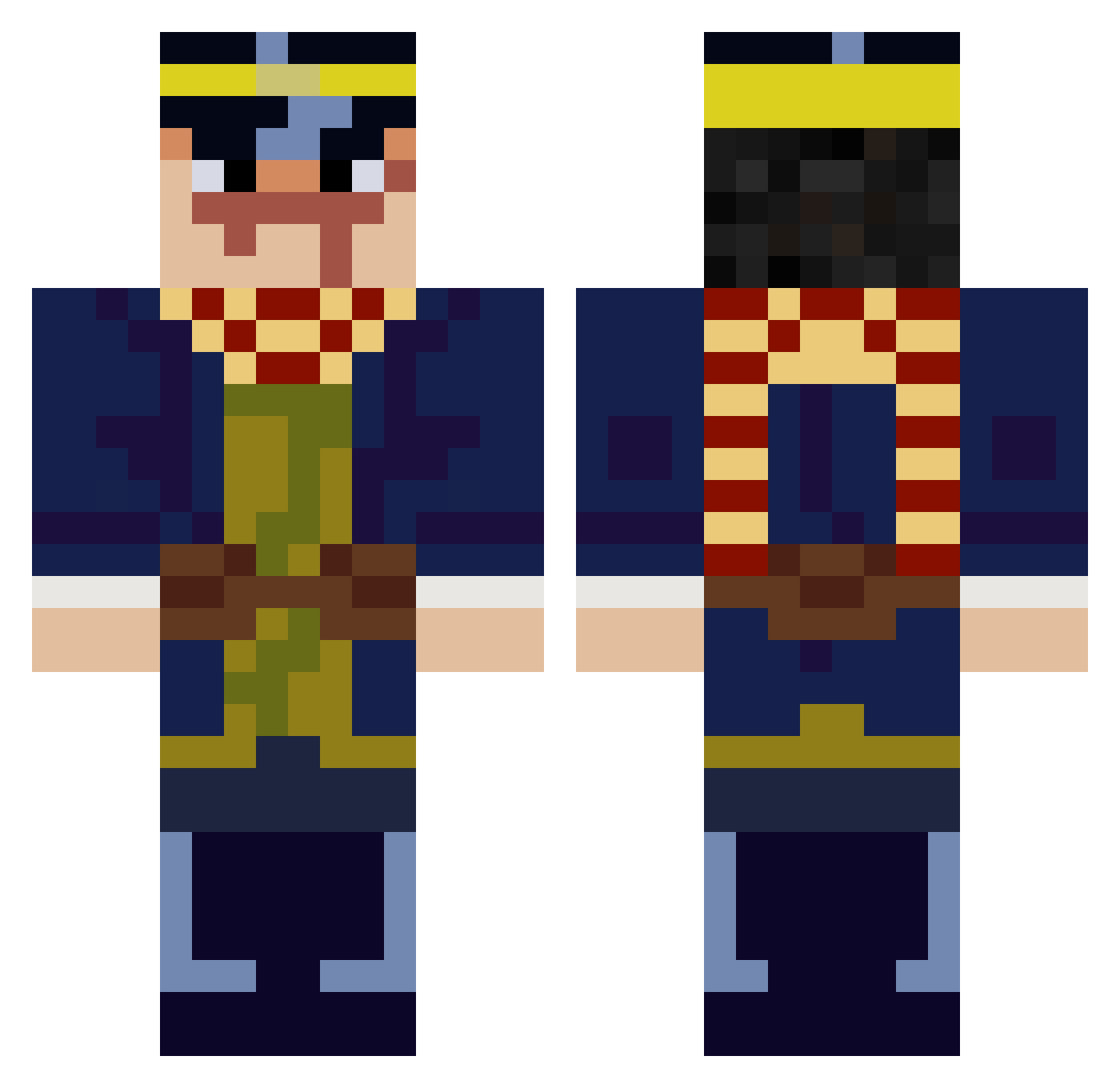yourmumsgyat Minecraft skin, front and back view