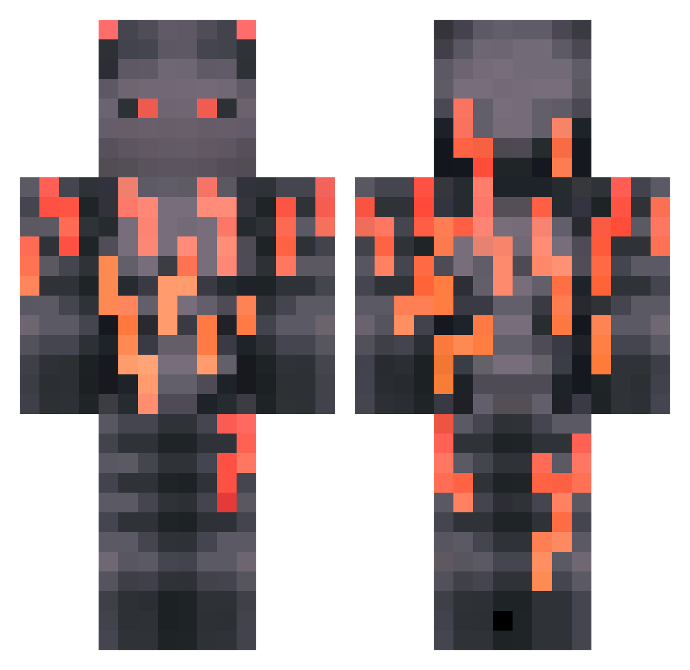 MrBrick20 Minecraft skin, front and back view