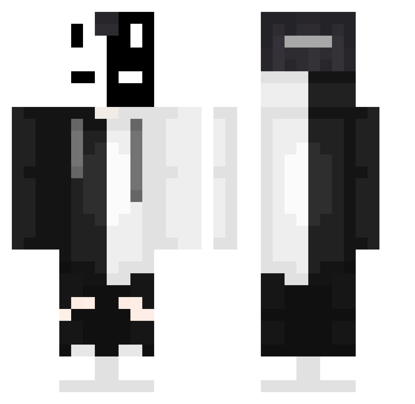 Mediiic Minecraft skin, front and back view