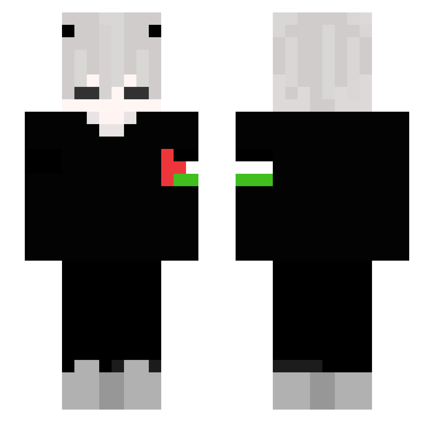 Yuriel_ Minecraft skin, front and back view