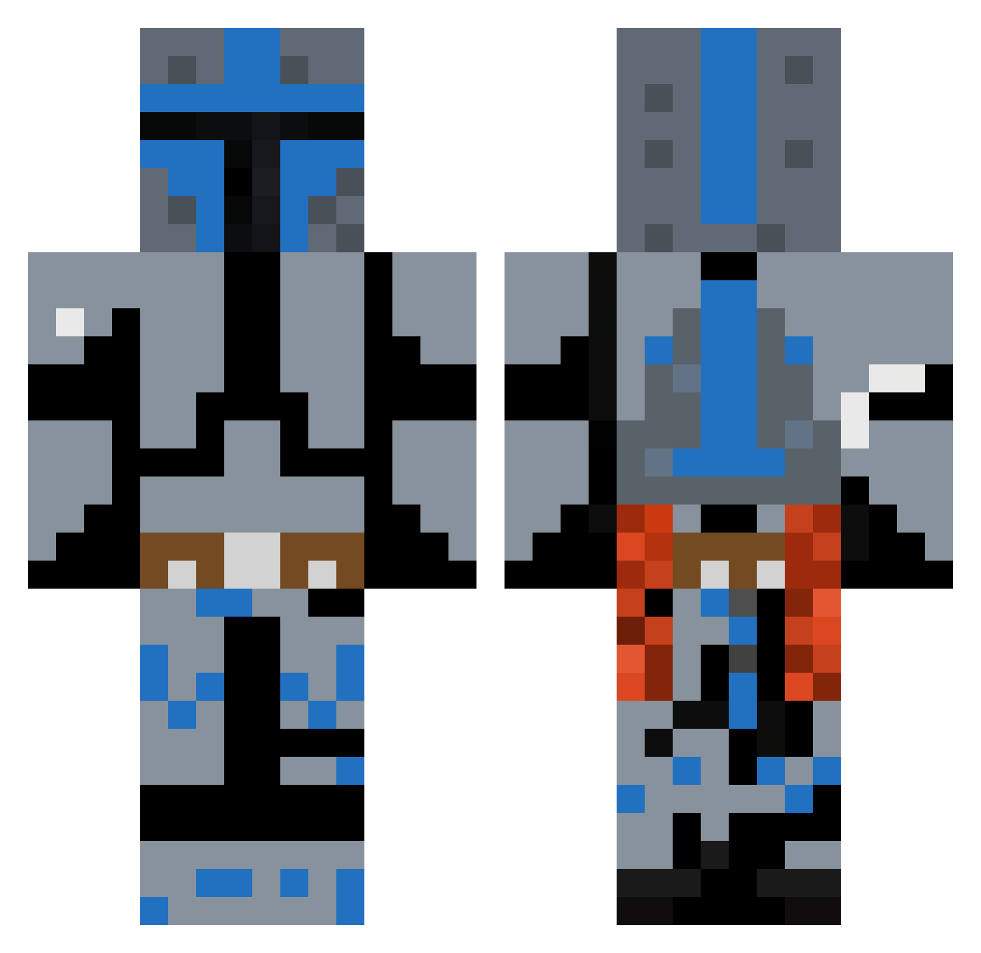 TheBezerkGamer69 Minecraft skin, front and back view