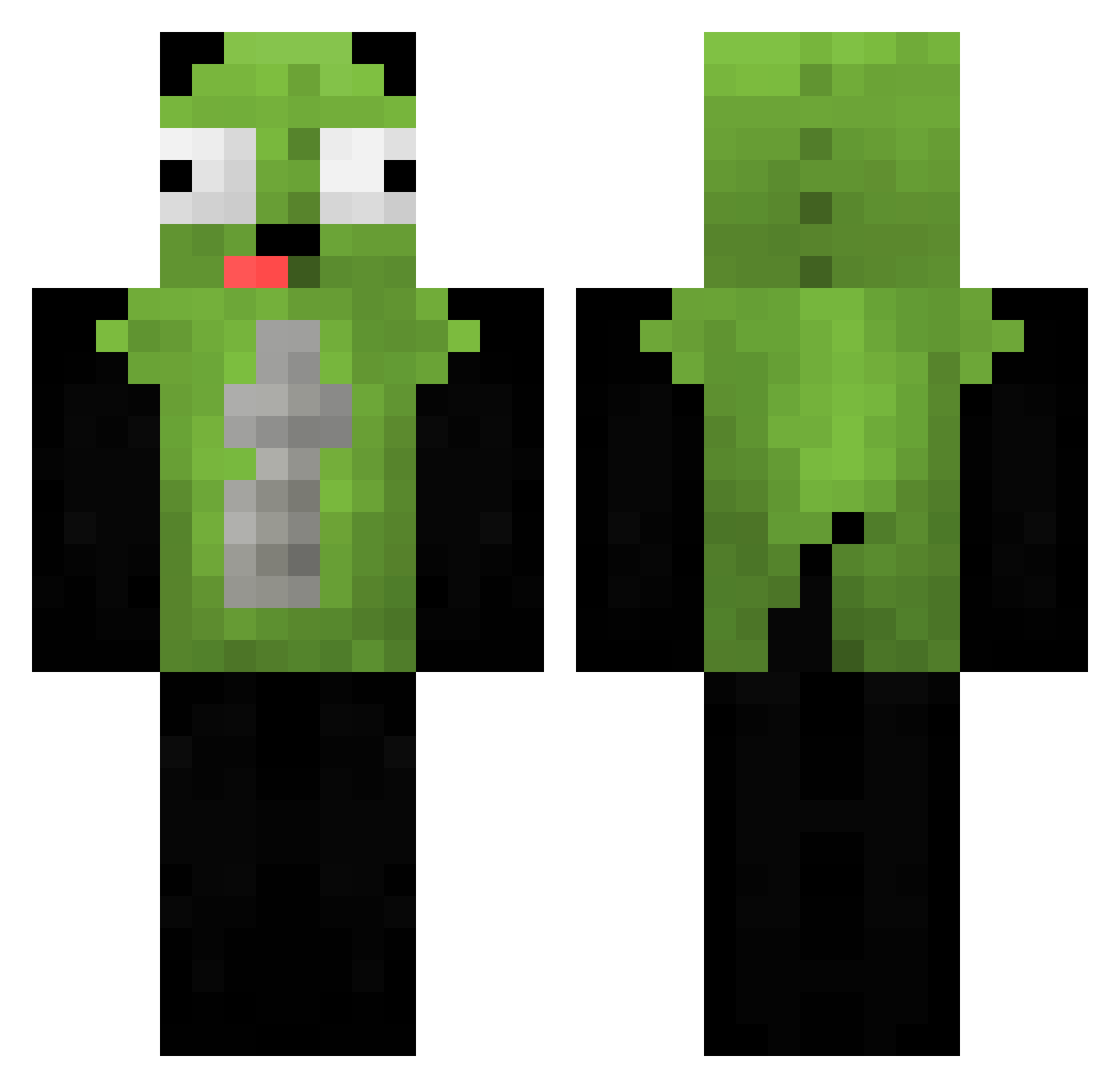 RivDavid Minecraft skin, front and back view