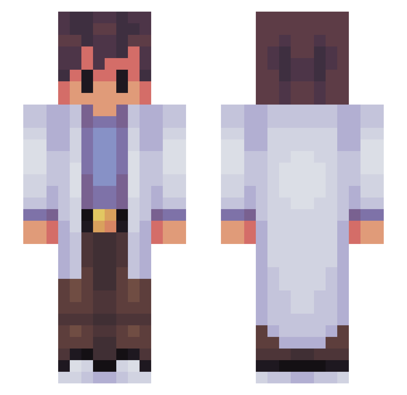 Bestrew Minecraft skin, front and back view